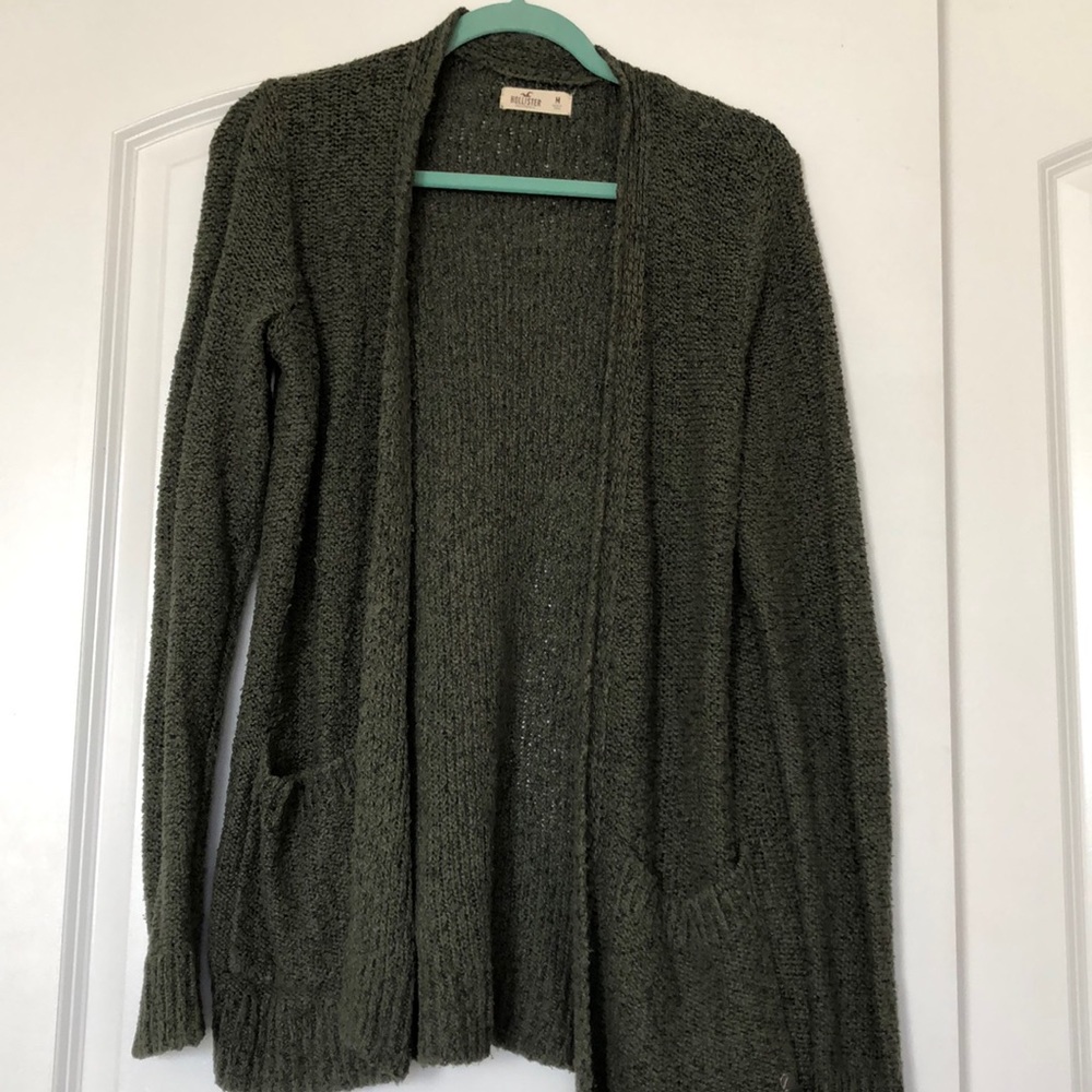 Olive green Hollister cardigan